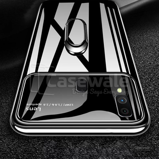 Luxury Mirror Effect Ring Bracket Case for Galaxy A20
