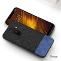 Dual Color Leather + Natural Cloth Texture Case For Mi Poco F1