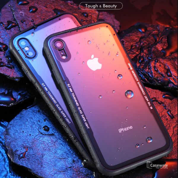 Luxury Gorilla Glass Transparent Glass Case For iPhone XR [Best Selling Case]