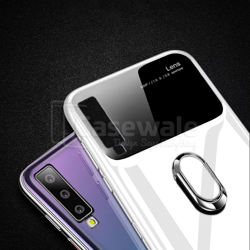 Luxury Mirror Effect Ring Bracket Phone Case for Galaxy A50