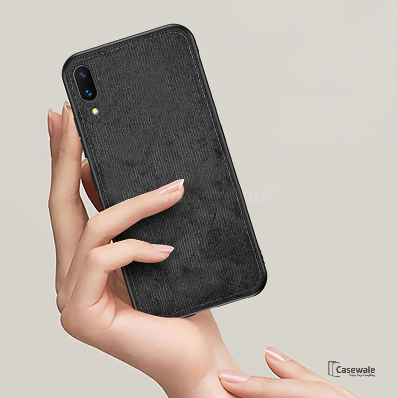 Luxury Cloth Canvas Texture Fabric Case For Vivo V11 Pro