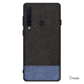 Dual Color Leather + Natural Cloth Texture Case For Galaxy A9 2018