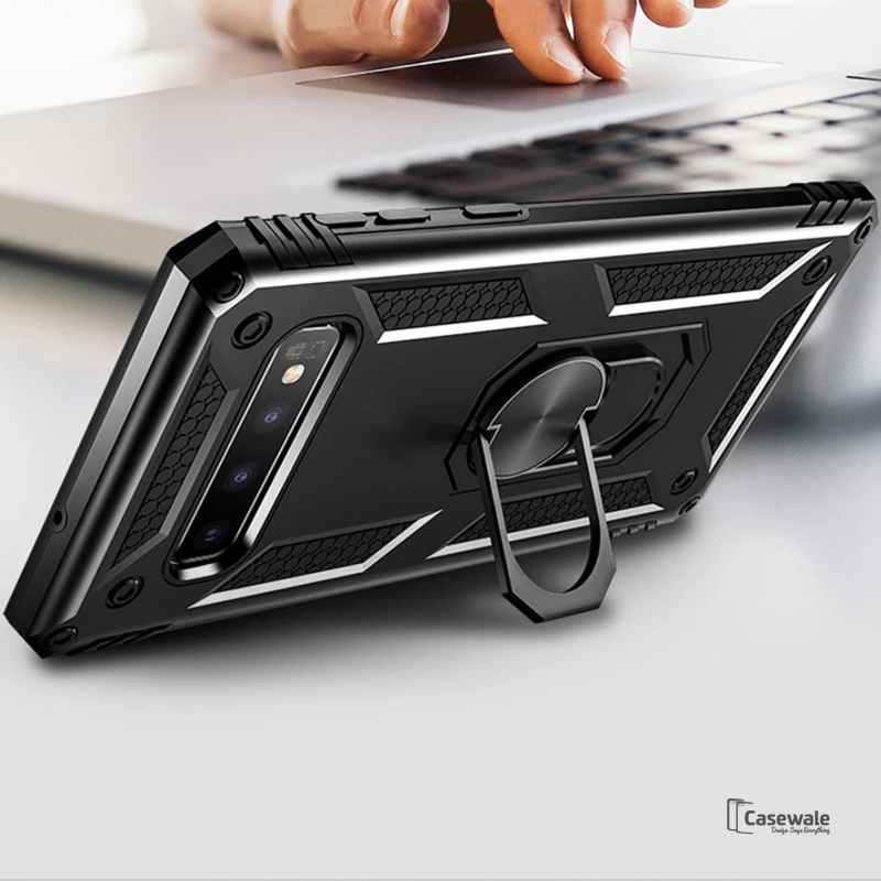 Luxury Armor Car Holder Ring Soft Case for Galaxy S10/ S10 Plus