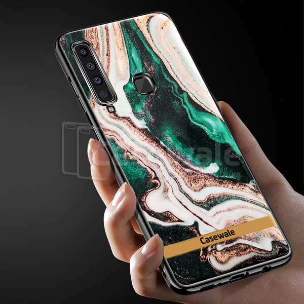 Glossy Agate Luxury Marble Case for Galaxy A9 2018