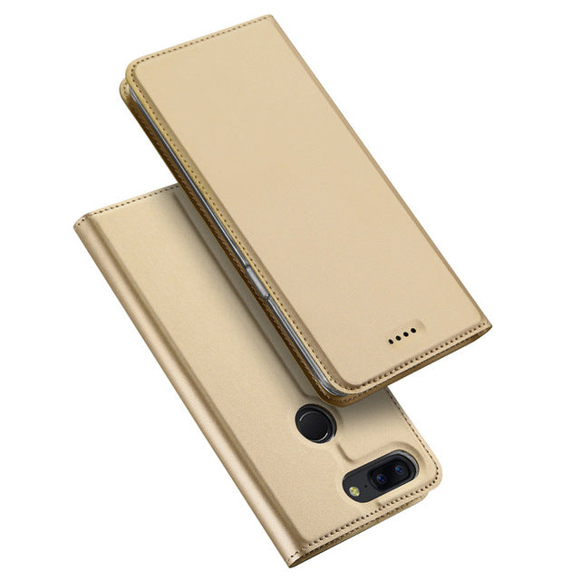 Luxury Leather Flip Case for OnePlus 5T