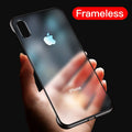 Luxury Frameless Semi Transparent Ring Finger Case for iPhone X Series
