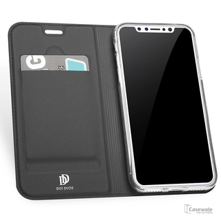Luxury Leather Flip Case for iPhone X