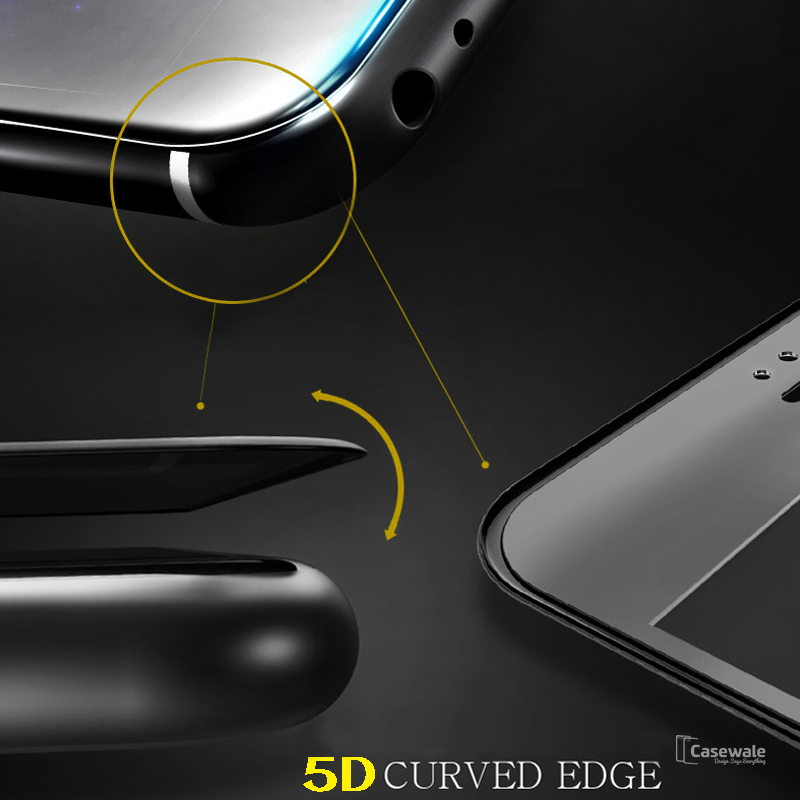 iPhone 8/ 8 Plus 5D Round Curved Edge Tempered Glass Protector
