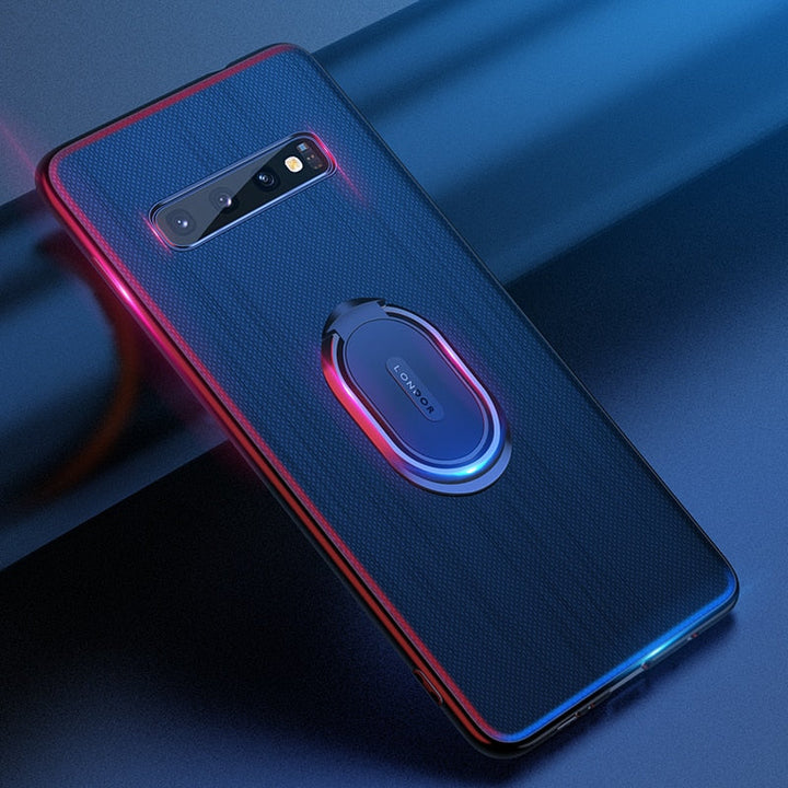 Magnetic Stand Cloth Texture Phone Holder Case for Galaxy S10/ S10 Plus