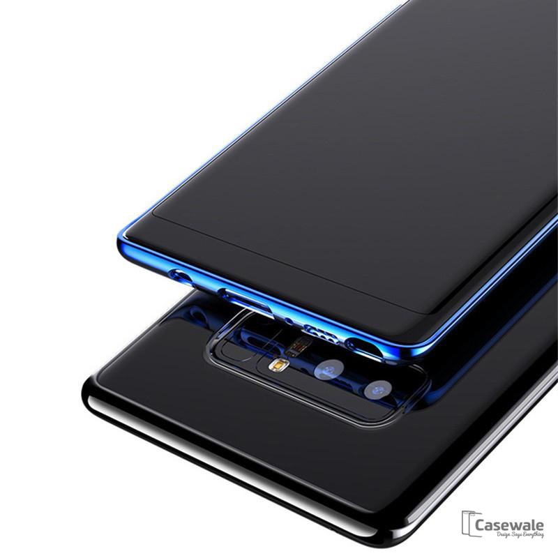 Luxury Plating Clear Soft Transparent Silicone Samsung Note 8 Cases