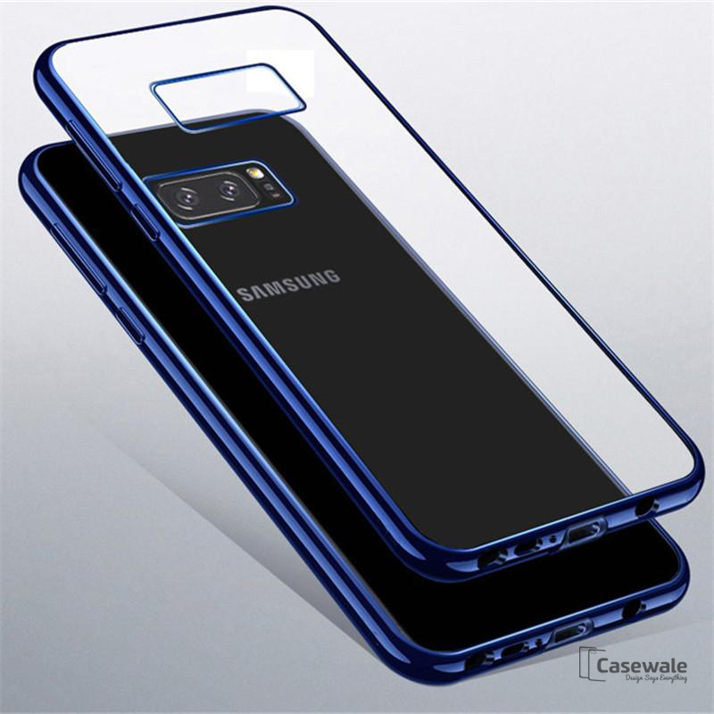 Luxury Plating Clear Soft Transparent Silicone Samsung Note 8 Cases