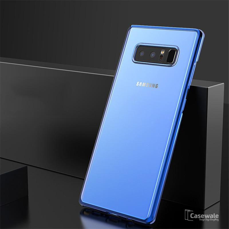 Luxury Plating Clear Soft Transparent Silicone Samsung Note 8 Cases