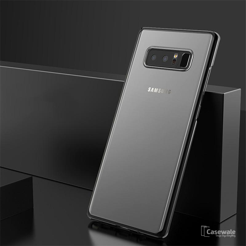 Luxury Plating Clear Soft Transparent Silicone Samsung Note 8 Cases