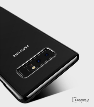 Luxury Plating Clear Soft Transparent Silicone Samsung Note 8 Cases