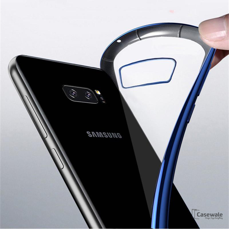 Luxury Plating Clear Soft Transparent Silicone Samsung Note 8 Cases