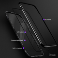 Magnetic Apple Logo Embossed Glass Case for iPhone X