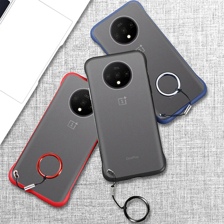 Luxury Frameless Semi Transparent Ring Finger Case for OnePlus 7 / 7 Pro