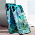 Luxury Artistic Marble Glass Case for Galaxy A70