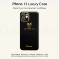 iPhone 13 Series Shiny Goat Design Electroplating Glass Case