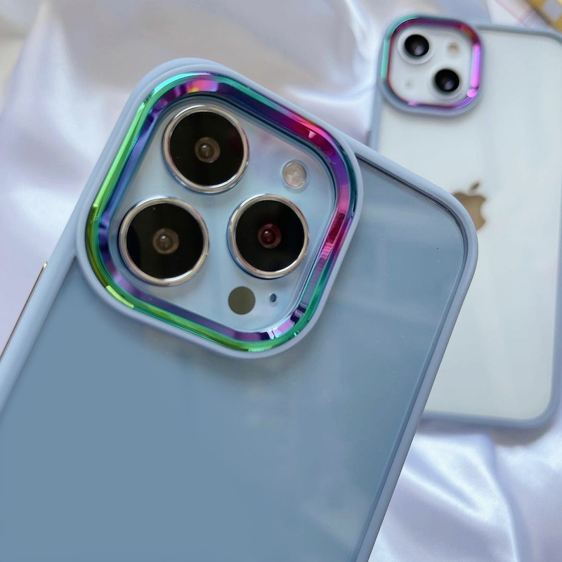 iPhone 13 Series Gradient Metal Frame Camera Protection Case