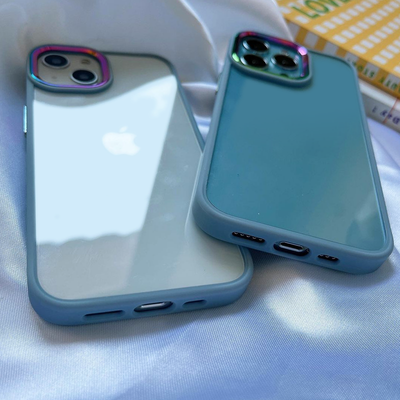 iPhone 13 Series Gradient Metal Frame Camera Protection Case