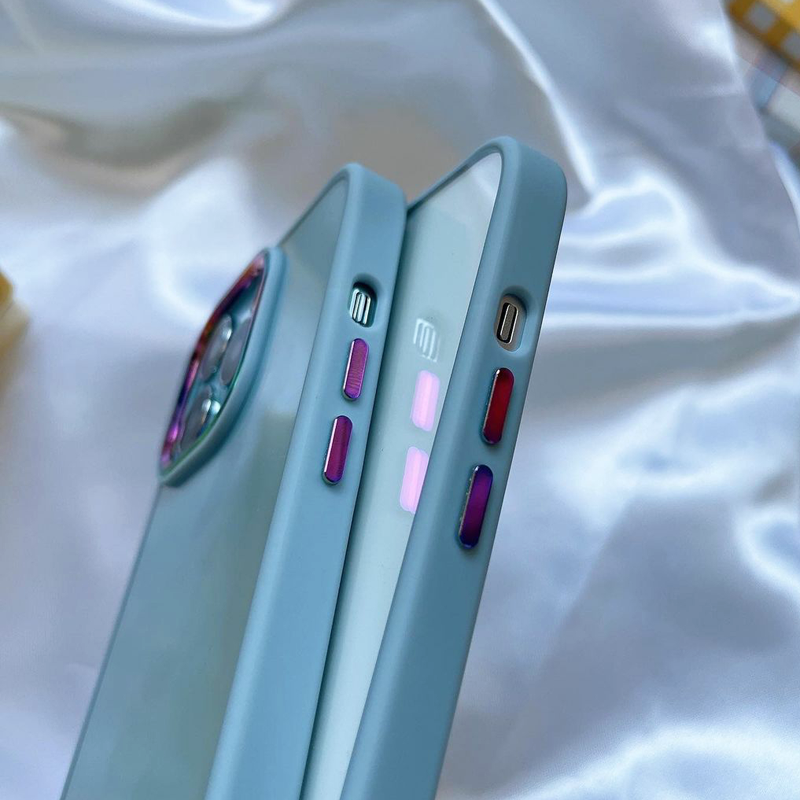iPhone 13 Series Gradient Metal Frame Camera Protection Case