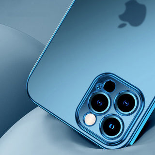 iPhone 14 Series Luxury Plating Square Frame Bumper Case