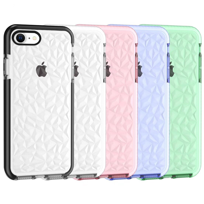 Luxury Geometric Diamond Transparent Case for iPhone iPhone SE (2020)
