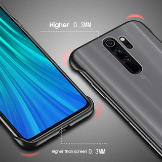 Luxury Frameless Semi Transparent Ring Finger Case for Redmi Note 8 / Note 8 Pro