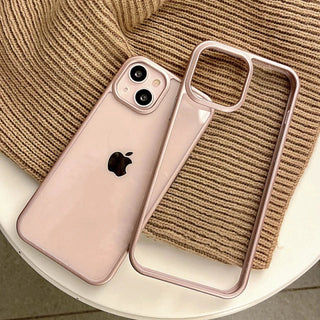 iPhone Series Soft Transparent Metal Camera Protection Case