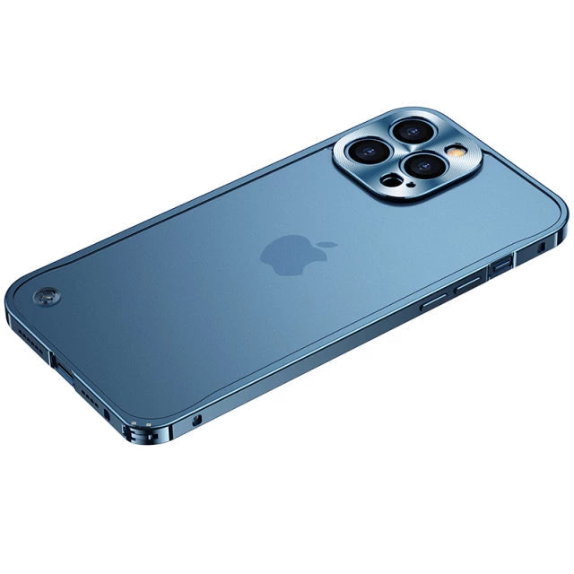 iPhone 13 Series Frosted Metal Lock Frame Camera Protection Case