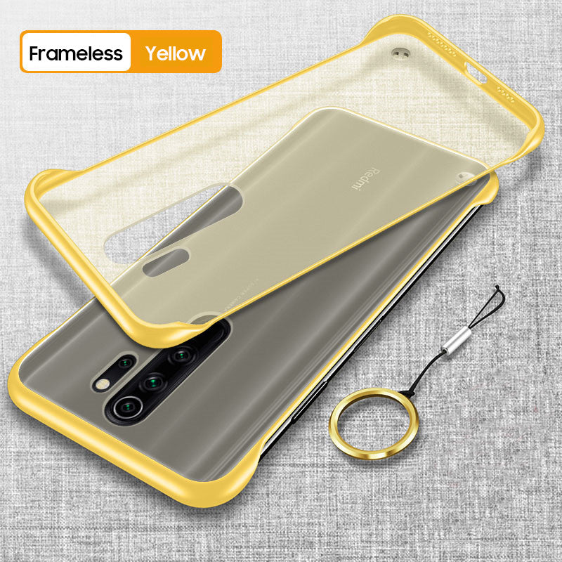 Luxury Frameless Semi Transparent Ring Finger Case for Redmi Note 8 / Note 8 Pro