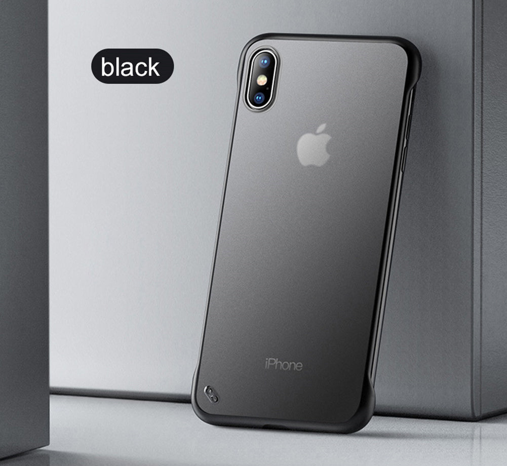 Luxury Frameless Semi Transparent Ring Finger Case for iPhone X Series