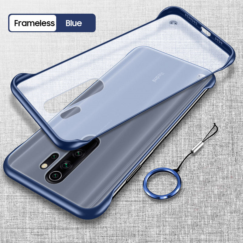 Luxury Frameless Semi Transparent Ring Finger Case for Redmi Note 8 / Note 8 Pro