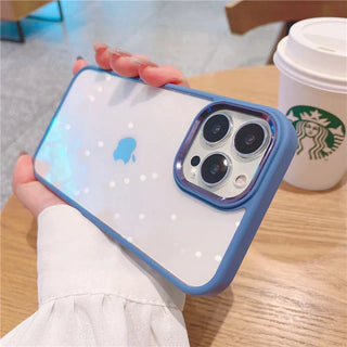 iPhone Series Soft Transparent Metal Camera Protection Case