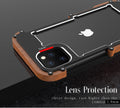 Luxury Metal Aluminum Wood Protective Bumper Case for iPhone 11 Series