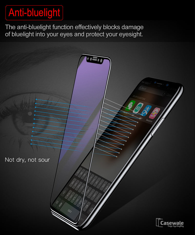 iPhone X 3D Tempered 0.3mm Ultra Thin 9H Full Screen Coverage Glass