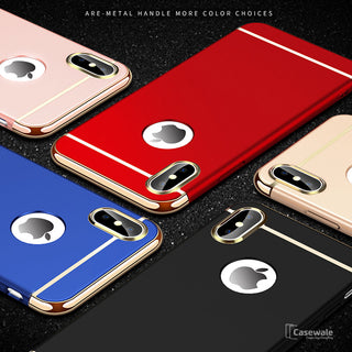 Luxury Electroplating 3 in 1 Case for iPhone X