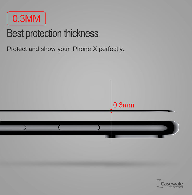 iPhone X 3D Tempered 0.3mm Ultra Thin 9H Full Screen Coverage Glass