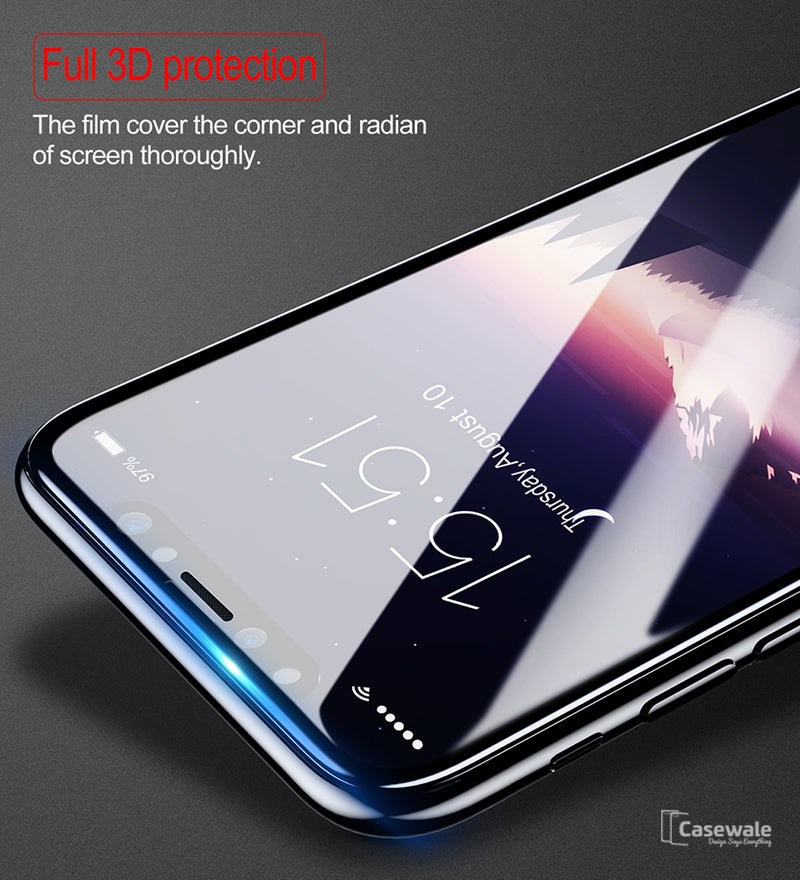 iPhone X 3D Tempered 0.3mm Ultra Thin 9H Full Screen Coverage Glass