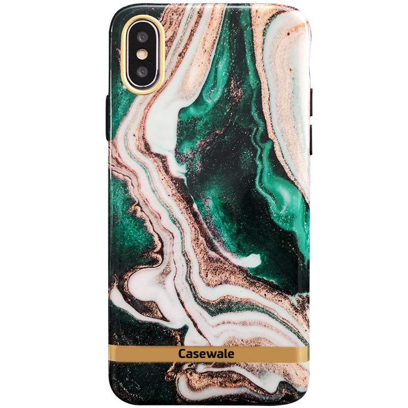 Glossy Agate Luxury Marble Case for iPhone X
