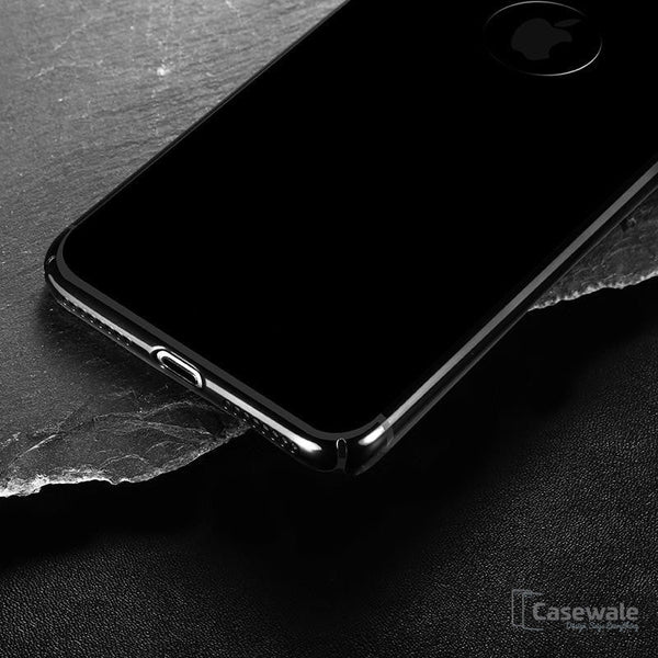 Apple iPhone 8, 8 Plus Jet Black Ultra-thin Original PC Hard Cover Case
