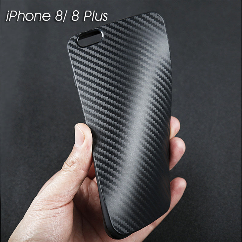 iPhone 8/ 8 Plus Black Original Carbon Fiber Ultra-thin Protection Case