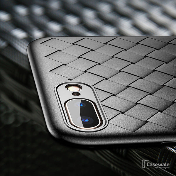 Luxury Grid Weaving Ultra Thin Case for iPhone 7, 7 Plus/ 8, 8 Plus