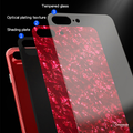 Marble Magnetic Auto-fit Tempered Glass Case for iPhone SE (2020)