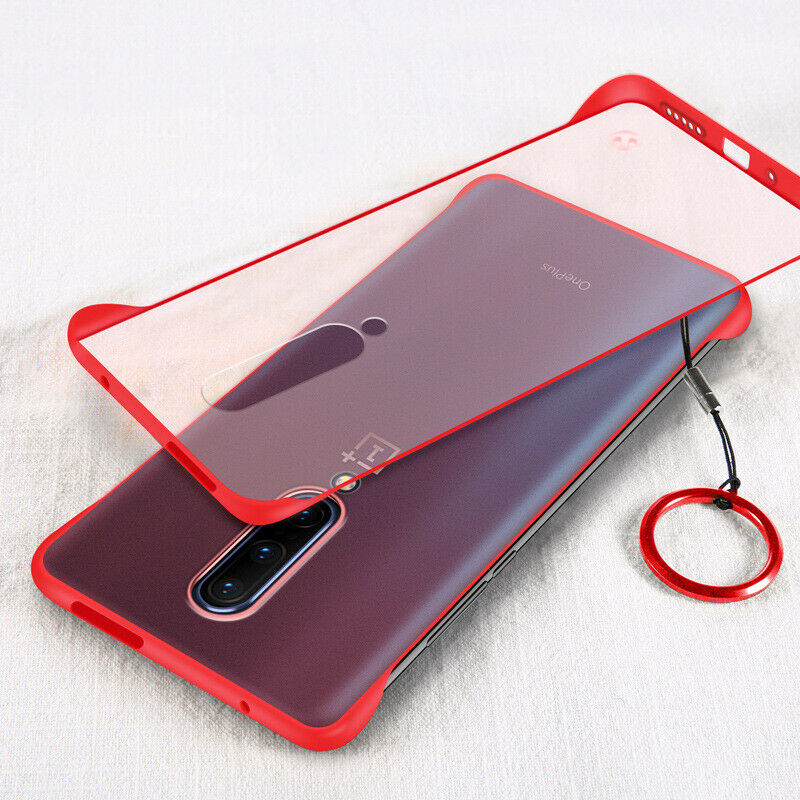 Luxury Frameless Semi Transparent Ring Finger Case for OnePlus 7T / 7T Pro