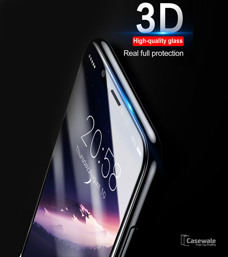 iPhone X 3D Tempered 0.3mm Ultra Thin 9H Full Screen Coverage Glass