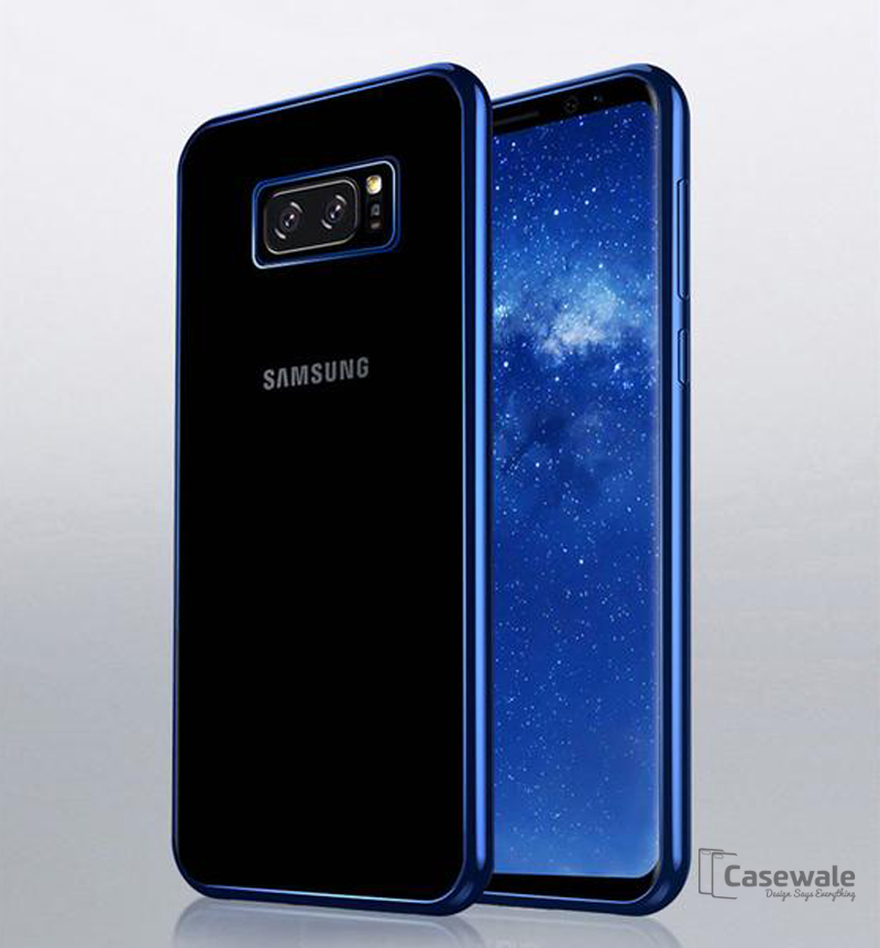 Luxury Plating Clear Soft Transparent Silicone Samsung Note 8 Cases