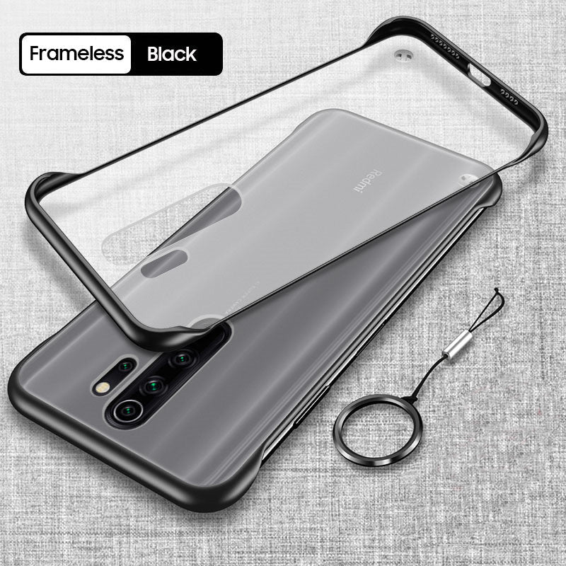 Luxury Frameless Semi Transparent Ring Finger Case for Redmi Note 8 / Note 8 Pro