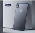 Luxury Frameless Semi Transparent Ring Finger Case for iPhone X Series